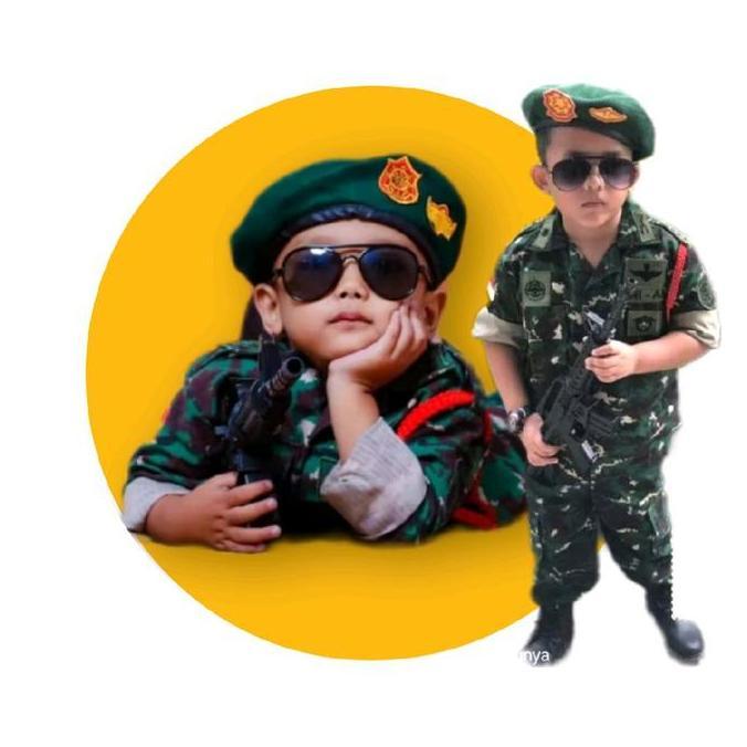Baju Loreng Tentara TNI AD NKRI -Kostum Loreng TNI AD -Baju Tentara anak Loreng PDL NKRI Diskon
