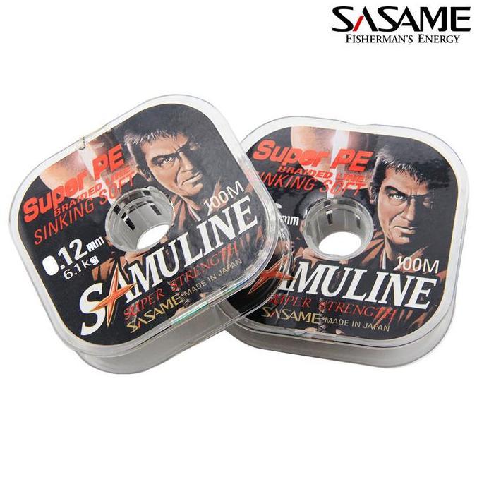 NEW SASAME Samuline Super PE Sinking Soft 100m Braided Line Senar Pancing