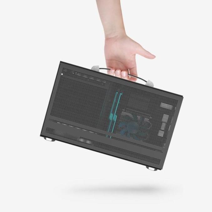 Rext- Pccooler Mini I100 Pro Mesh Itx Case For Pc + Riser Vertical Gpu