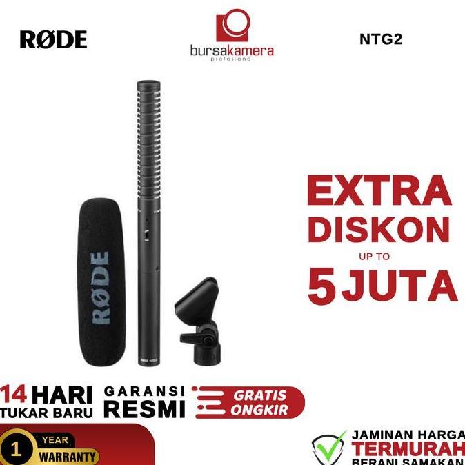 RODE NTG2 / NTG 2 SHOTGUN MICROPHONE ORIGINAL RESMI MURAH