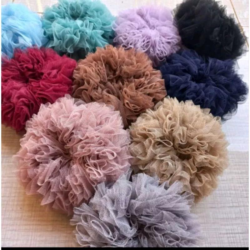Cepol Tile Jumbo | Scrunchie Tille Jumbo Premium | Cepol Hijab Anti Pusing Scrunchie Tile