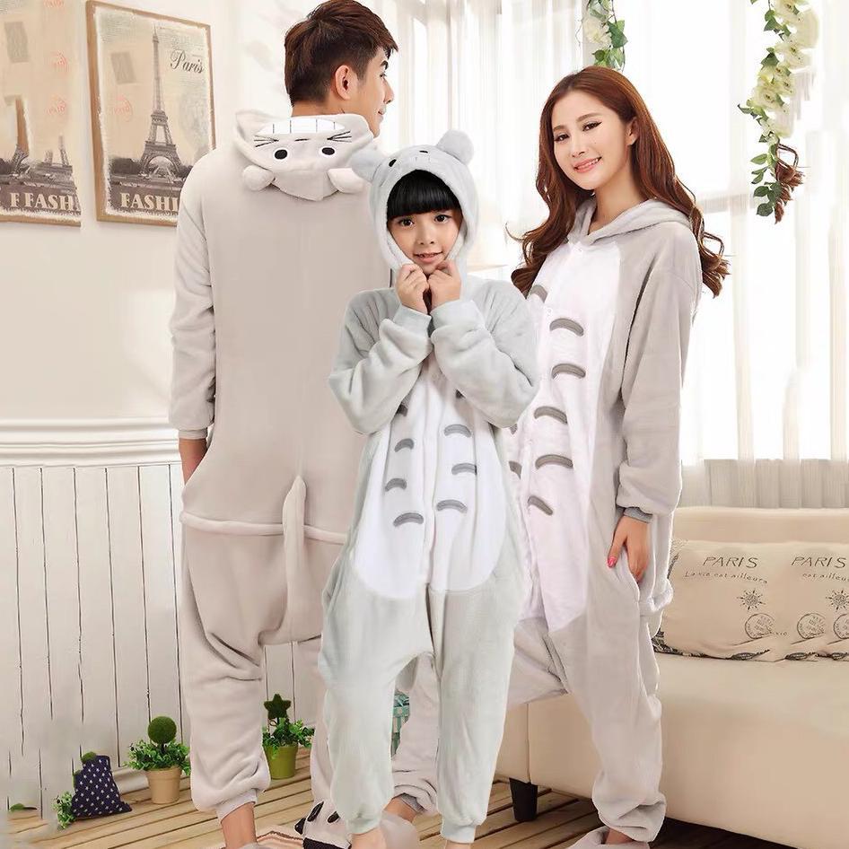BAJU ONESIE TOTORO CAT KUCING PIYAMA KOSTUM COSPLAY DEWASA ONESIE Diskon