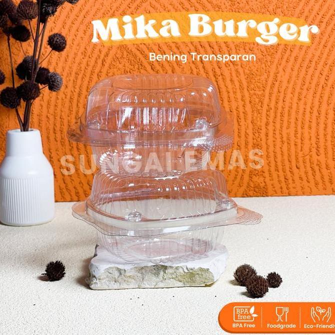 Mika Burger Bening Transparan / Tempat Burger / Tray Burger / Mika Bolu / Mika Hamburger