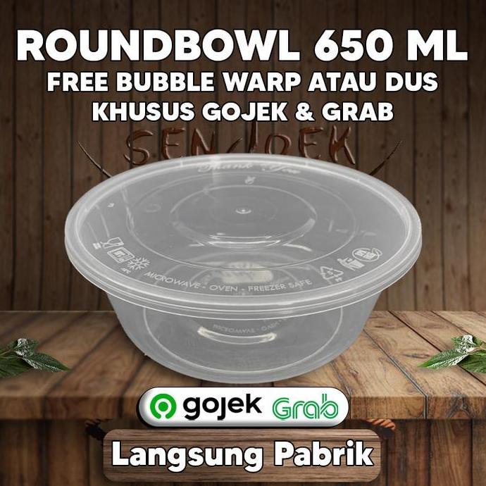 Thinwall Mangkok 650ml / Mangkuk Plastik 650 ml / Thinwall Bulat 650ml