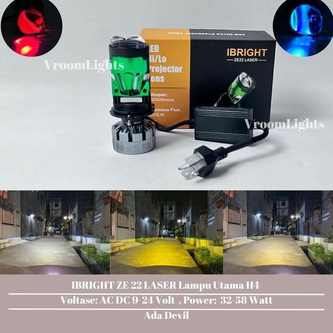 Ibright Tipe Ze22 Laser Lampu Utama H4 Led Restock