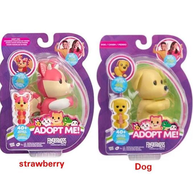 Bestseller- Mainan Anak Boneka Jari Fingerlings Adopt Me Strawberry & Dog Shortcake Bat Dragon 40+ S