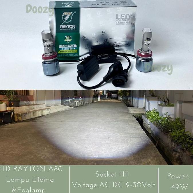 Rtd Rayton A80-Plus Lampu Utama & Foglamp Socket H11 Ready