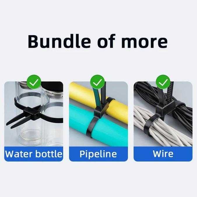 Yuhu- 10Pcs/Set Cable Ties Plastik/Borgol Tangan Plastik Sekali Pakai/Borgol Plastik/Borgol Tangan  