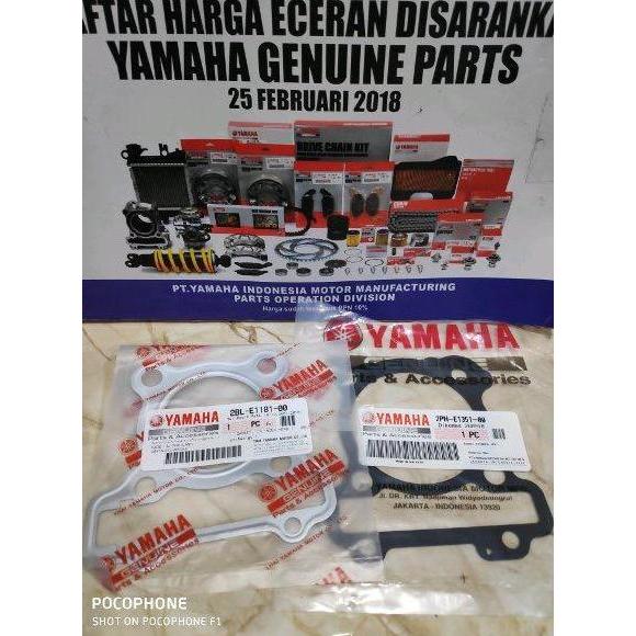 PAKING HEAD BLOK MIO M3 SOUL GT 125 ASLI ORI YAMAHA 2BL-E1181-00 & 2PH-E1351-00