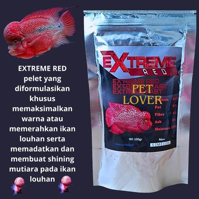PELET LOUHAN EXTREME RED MEMERAHKAN WARNA DAN MUTIARA LOHAN
