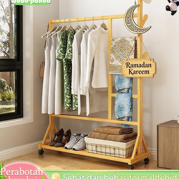 Stand Hanger Gantungan Baju Kayu Gantungan Berdiri Stand Hanger Serbaguna Stand Hanger Triangle
