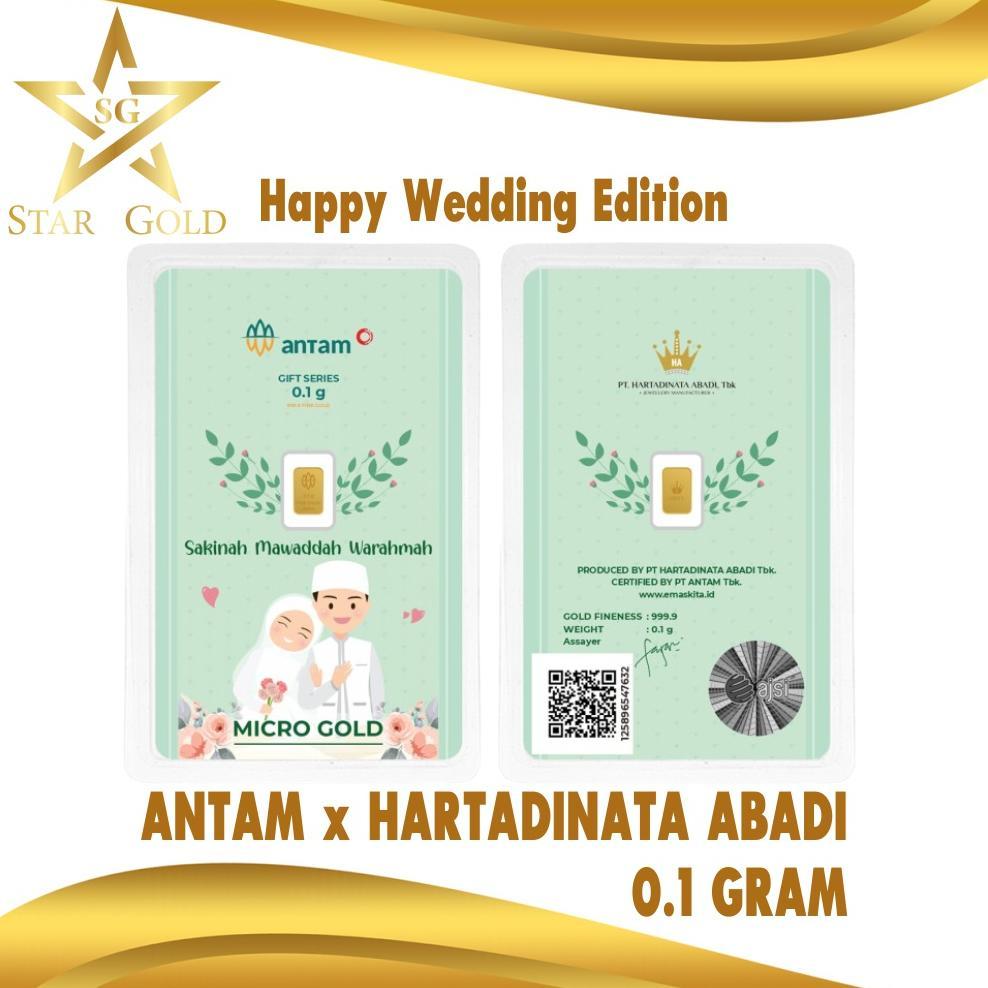 Star Gold Logam Mulia Micro Gold Antam Hartadinata 0.1 Gram Wedding Samawa Series