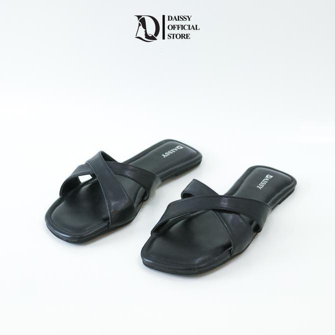 Sandal Wanita Teplek Selop FRITZY Big Size Sendal Flat Jumbo DAISSY - Shoes, Cewek
