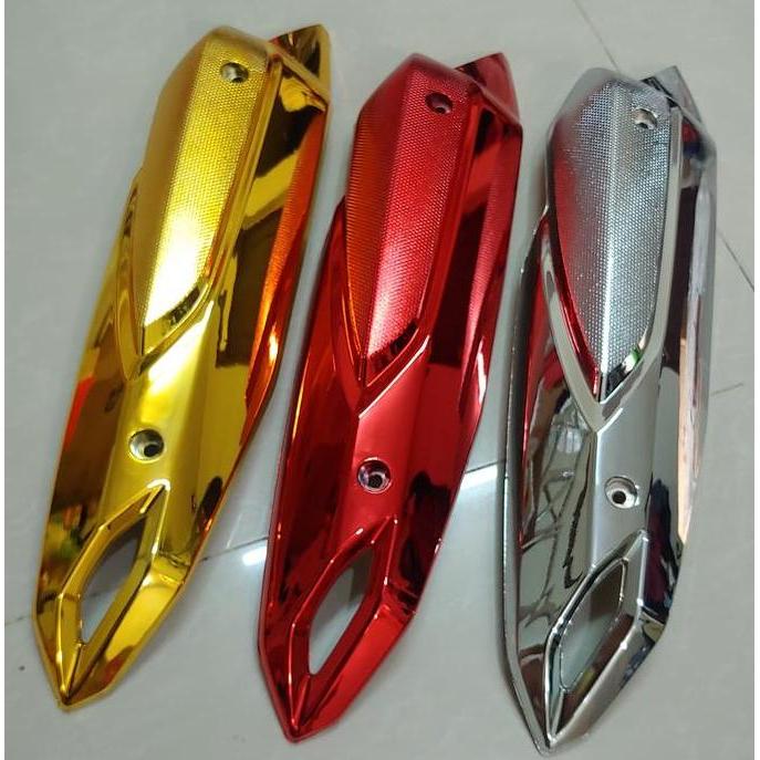 COVER TUTUP KNALPOT LEXI 125 VARIASI CHROME
