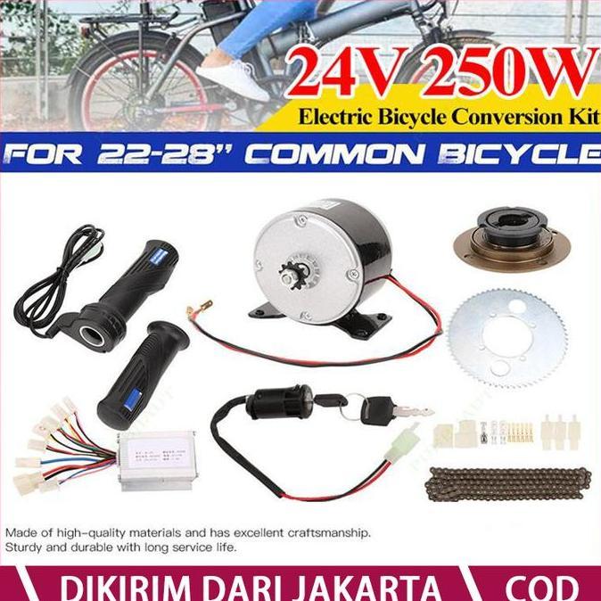 MY1016 MOTOR LISTRIK 24V 250W DC HIGH-SPEED BRUSHLESS UNTUK SEPEDA & SCOOTER DIY KIT KONVERSI MOTOR 