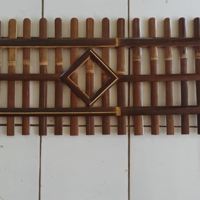 Pagar Minimalis 40 cm 50 cm Bambu Hitam PS