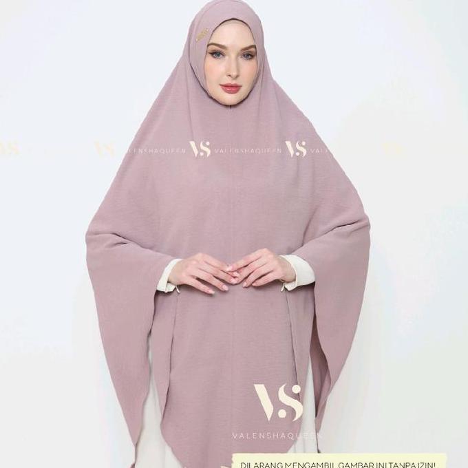 Alma- New- Valenshaqueen | Khimar Carla Xxl Crinkle Airflow By Valenshaqueen Muslim Wanita Instan Sy