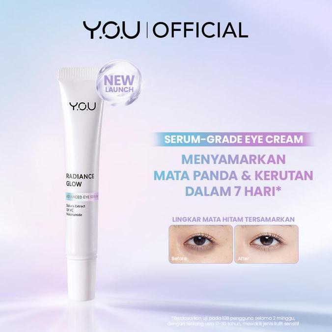 NEW YOU Radiance Glow Advanced Eye Serum | Eye Cream Mencerahkan Mata Panda dengan Sakura Extract, N