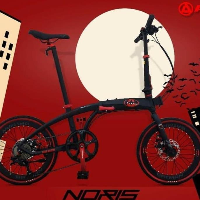Promo SEPEDA LIPAT / FOLDING BIKE PACIFIC NORIS BATMAN 20" Diskon