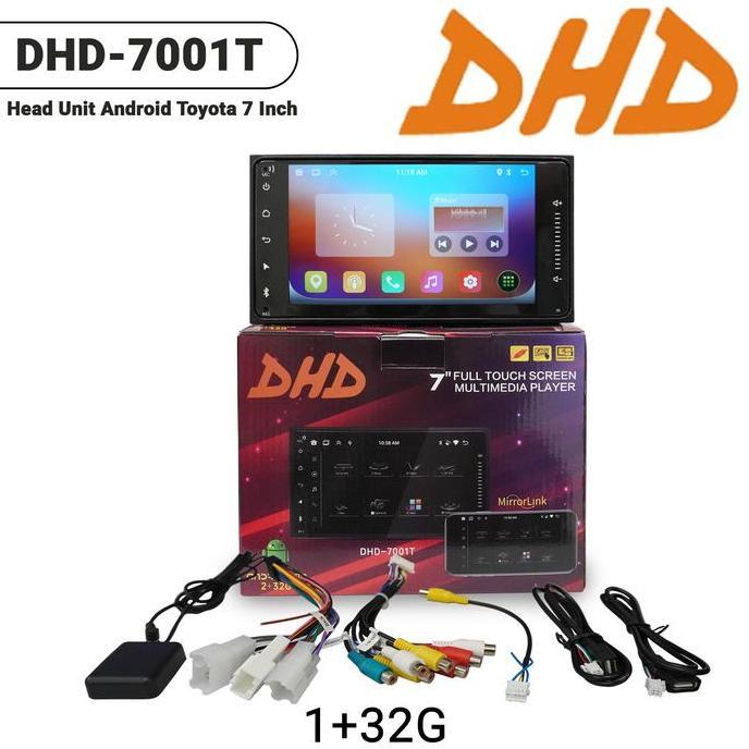 TERBARU - Head Unit ANDROID 7 Inch (Plug and Play Ukuran dan Socket TOYOTA) Double Din Tape Mobil An
