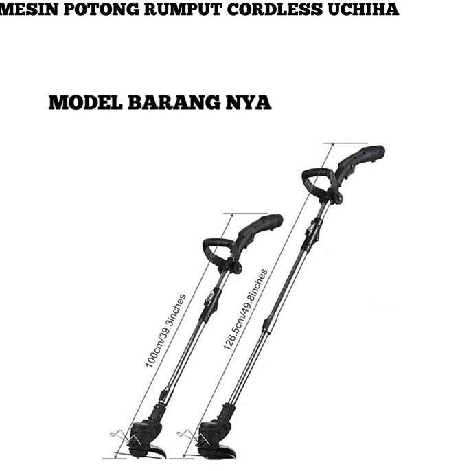 BEBAS ONGKIR - Mesin potong rumput padi uchiha uciha brush cutter cordles baterai ori