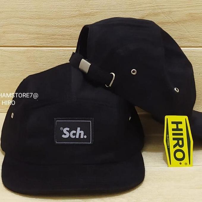 Cap- Topi Snapback Bordir Sch Lima Panel New Model/Topi Distro Pria/Topi Keren