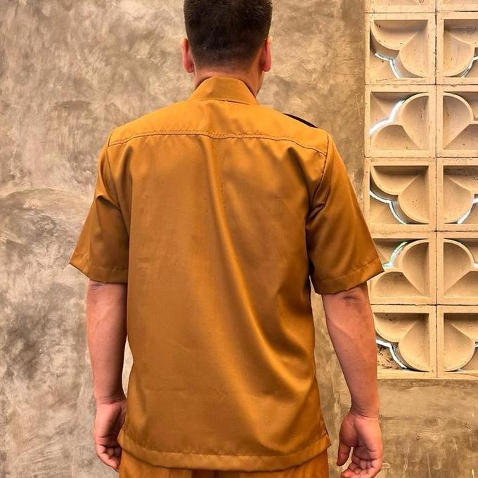 Baju Seragam Pemda PNS Laki-laki Khaki Tua