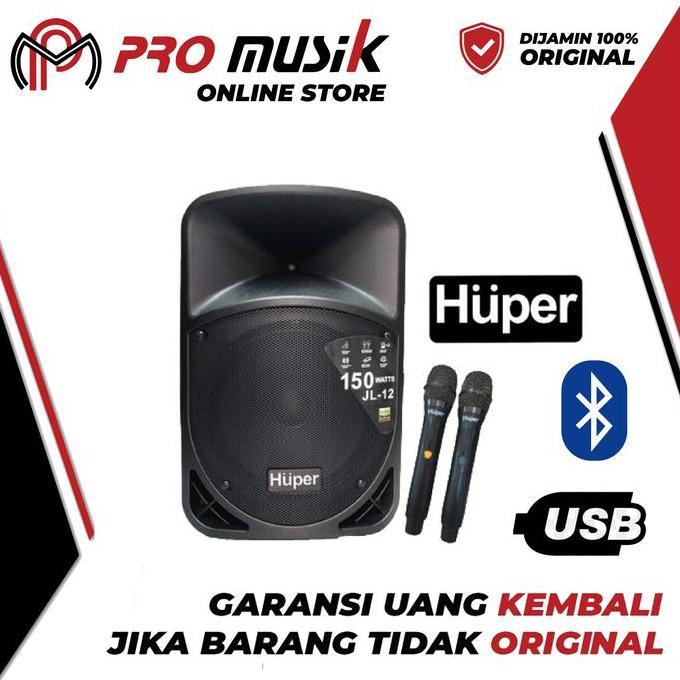 Promo Huper JL12 Speaker Portable USB Bluetooth 12" - Original Garansi Diskon