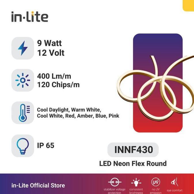 InLite LED Lampu Neon Flex Round INNF430 9 watt