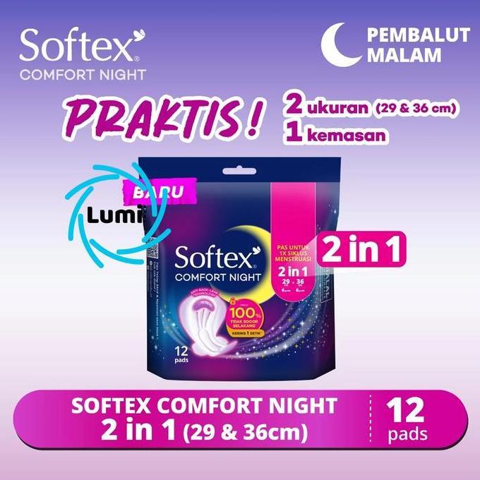 Feda - Softex Pembalut Wanita Comfort Night - Softex Comfort Night