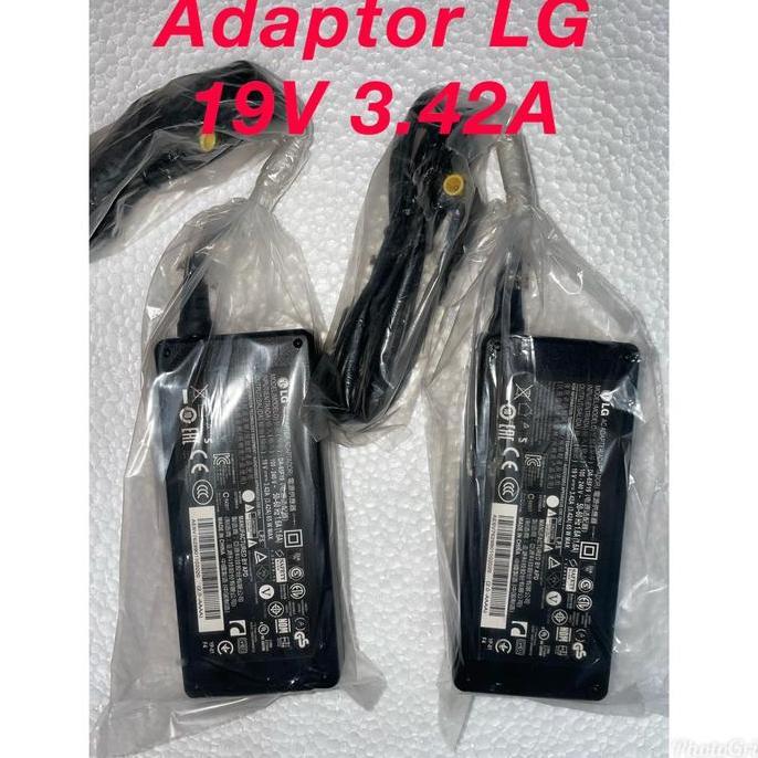 New Adaptor Tv Lg 19V 3,42A - Adaptor Lg 19V 3,42A Original