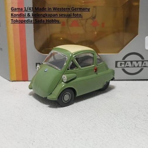 RARE VINTAGE GAMA MINI BWM ISETTA GREEN 1/43 GERMANY 1/43 S2025