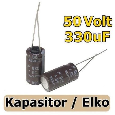 10 PCS KAPASITOR ELCO 330UF/50V 330 MIKRO 50 VOLT 330UF 50V CAPACITOR ELKO 330UF 50V 330UF 50V ISI 1