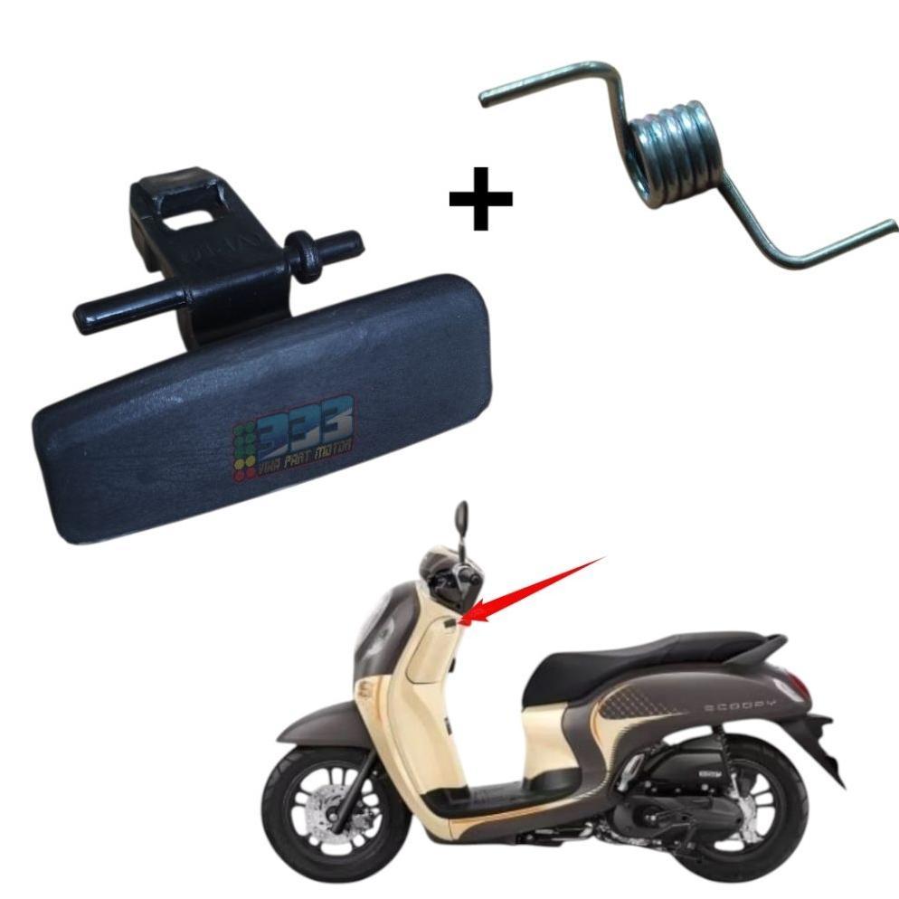 KNOB POCKET LTD TOMBOL TUTUP LACI HONDA SCOOPY NEW PRESTIGE K2F 2021 - 2024
