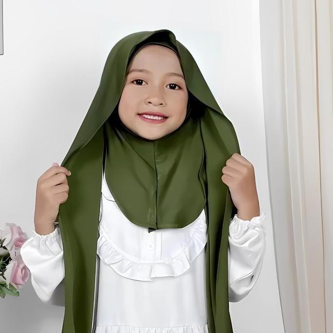 UPFRADE STYLE  PASHMINA ANAK INNER OVAL | PASMINA OVAL NINJA JILBAB INNER 3 in 1 ANAK JERSEY PREMIUM