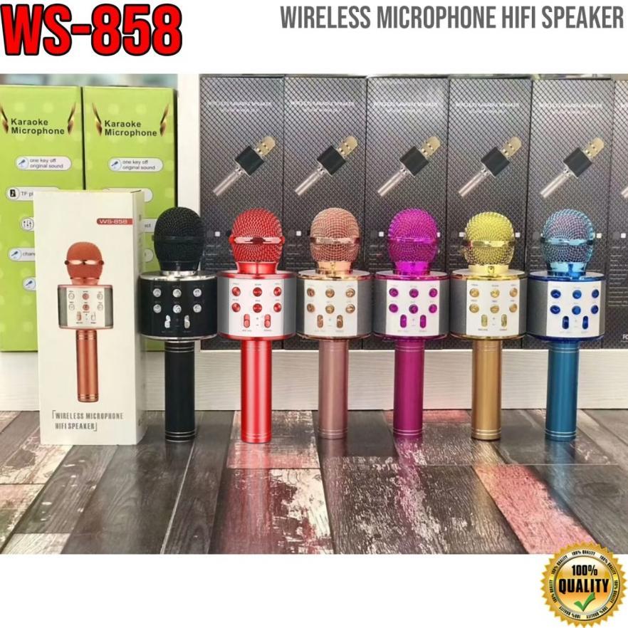 NEW DEALS Mic microphone mikrofon Bluetooth Wireless HIFI KTV 858 WS-858 Karaoke WS858