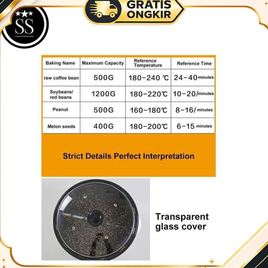 Alat Sangrai Kopi Biji Coffee Roaster Listrik / Mesin Roasting Kopi