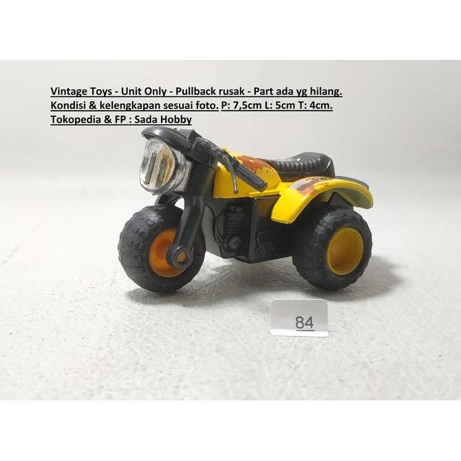 VINTAGE TOYS 3 WHEEL MOTORCYCLE YELLOW HONGKONG JUNK S2025