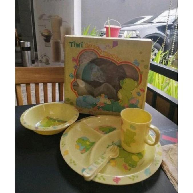(Good) Tiwi meal set bahan melamin mewahh / perlengkapan makan bayi