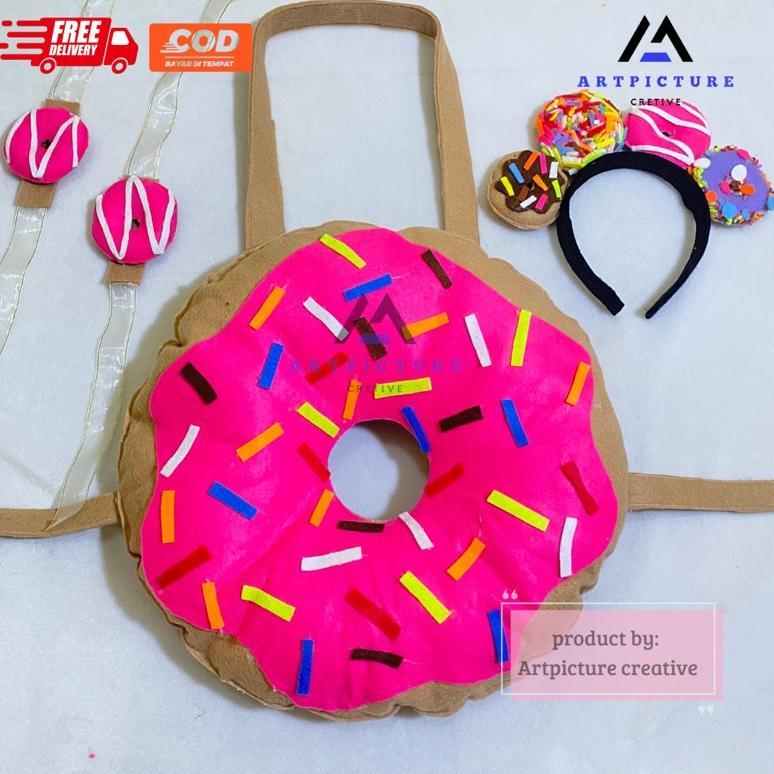 Free Ongkir Satu Paket Dan Terpisah Kostum Pentas Tema Donat Lucu/Kostum Pentas/Kostum Donat Anak-An