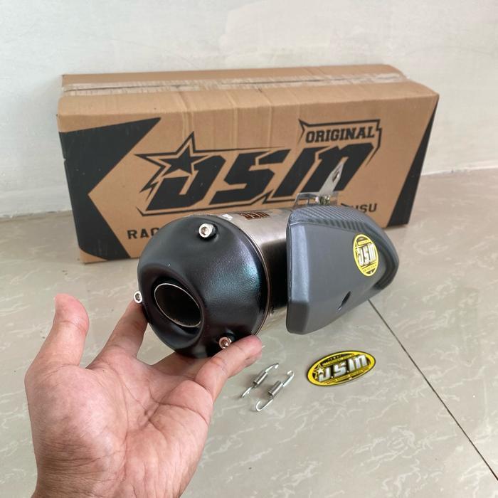 KNALPOT DSM ROB1 GANTUNGAN GESER BISA PNP SMUA MOTOR INLET 38&50 MOTORCYCLE RACING ORIGINAL DAN TERP