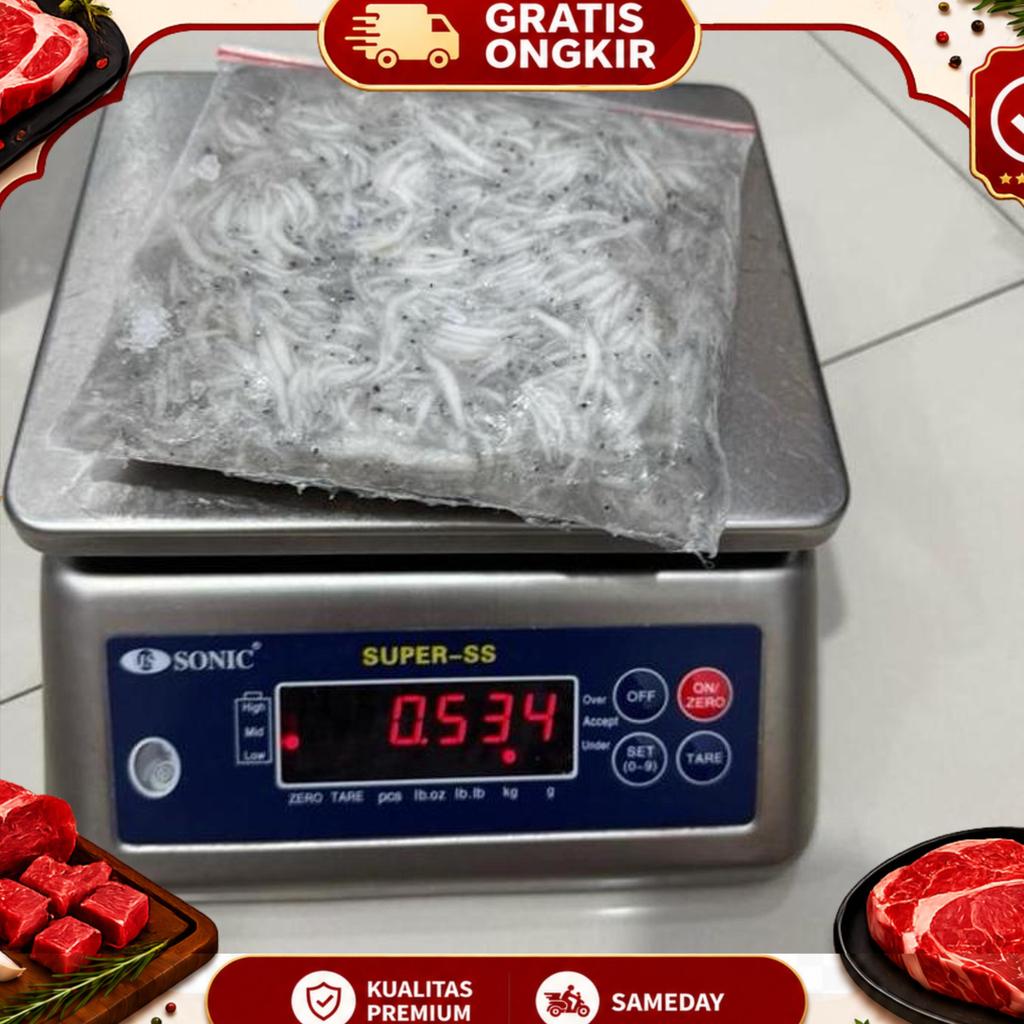 Ikan Teri Basah / Teri Basah Mpasi / Ikan Teri Basah Segar Fresh Kemasan 500 Gram