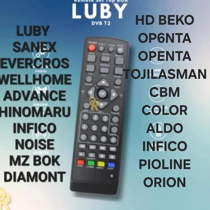 HIMAX REMOTE STB REMOT UNIVERSAL MULTI MULTY SETING SET TOP BOK BOX LUBBY LUBY SANEX WELLHOME AOKY I