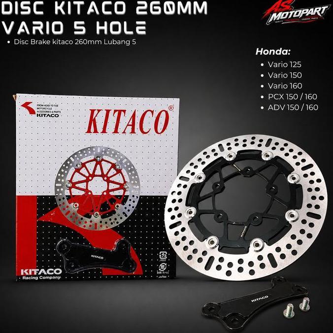 // Disc Kitaco Lubang 5 260Mm Plus Breket Vario 125 New Disc Vario Lubang 5 Kitaco Disc Cakram Vario