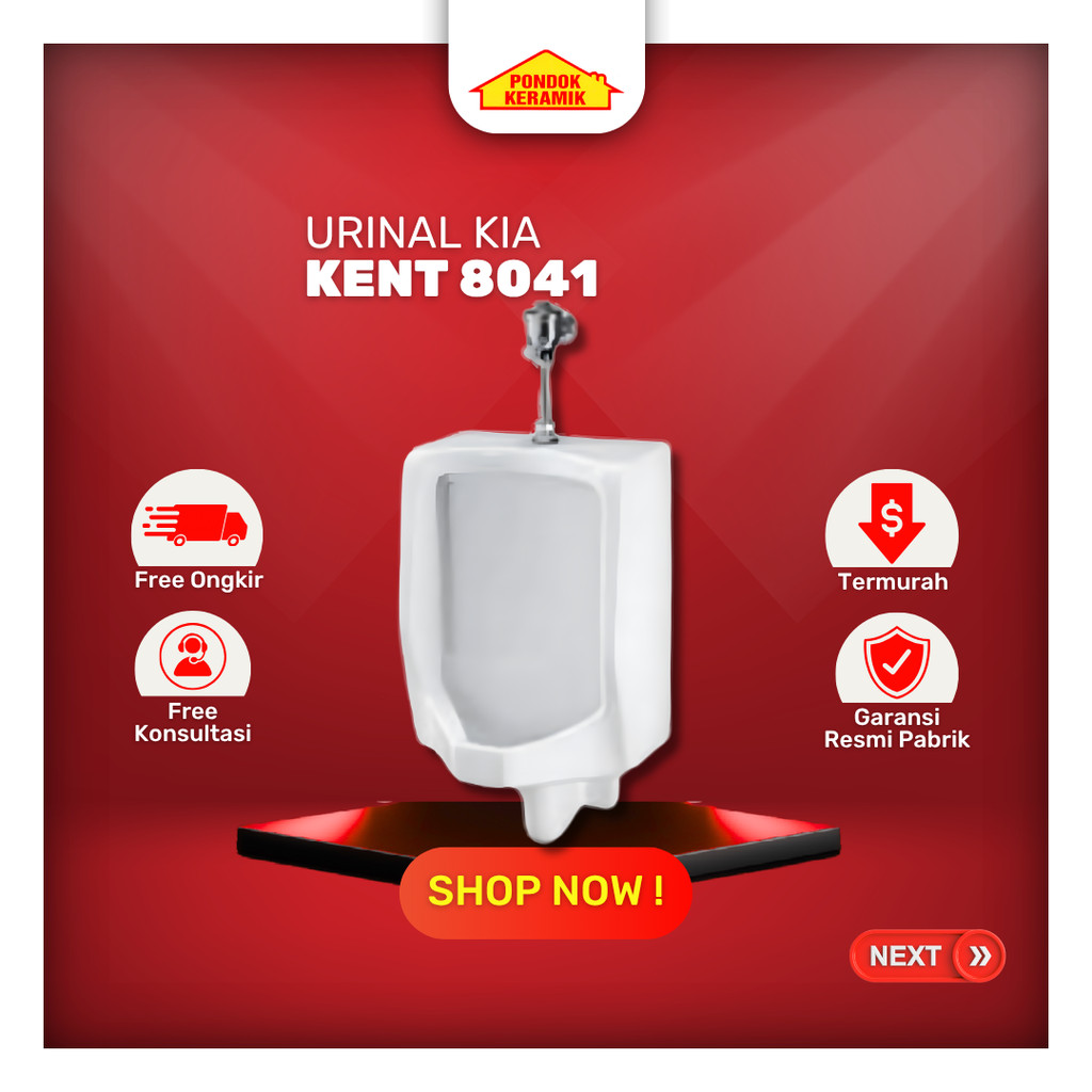 Urinal KIA Urinoir Closet / Kloset Toilet Berdiri Kent 8041 White