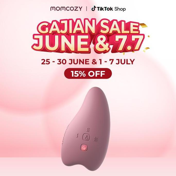 KYUSELLERSHOPS - MOMCOZY WARMING LACTATION MASSAGER 2-IN-1, ALAT PIJAT PAYUDARA LEMBUT UNTUK MENYUSU