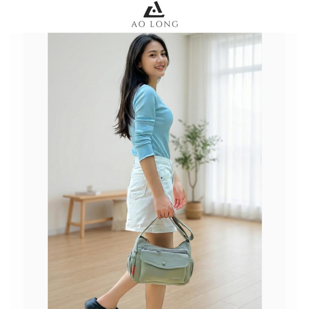 Diskon Aolong Selempang Yukis 0833# - Tas Selempang Wanita Berbahan Parasut Premium Bisa Cod