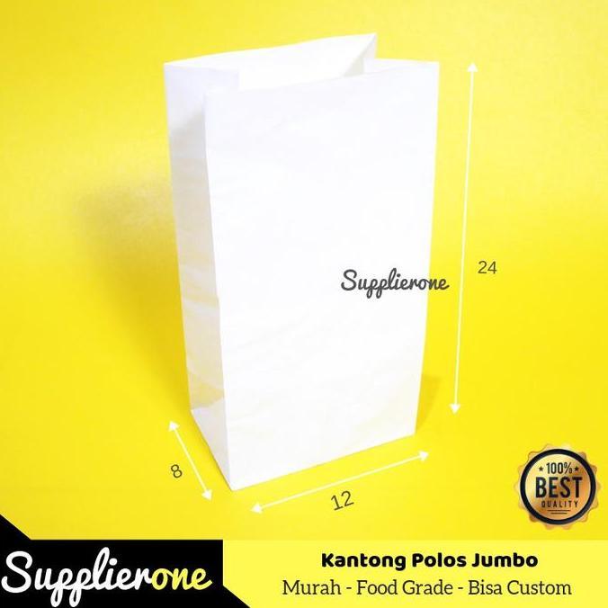 Kantong kertas polos isi 100, Kantong Roti Polos, Kantong kertas Makanan