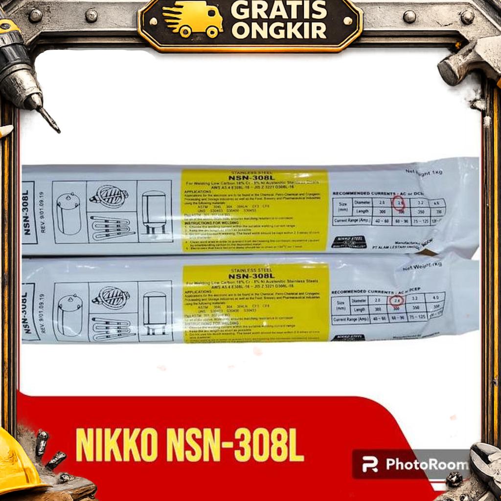 Kawat Las Stainless Nikko Nsn 308L E308L | Pack 1Kg
