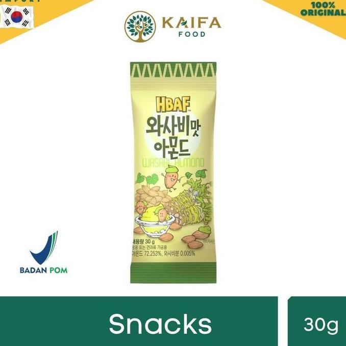 HBAF (TOM'S) Wasabi Almond - Camilan kacang almond rasa wasabi